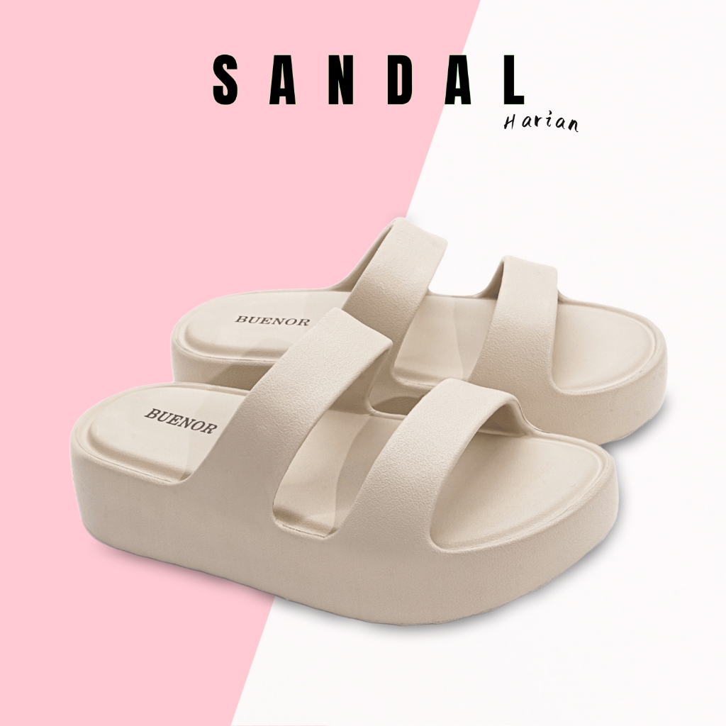 Sandal Wanita Kekinian Korean Style Remaja Elegan Simple Mewah Empuk