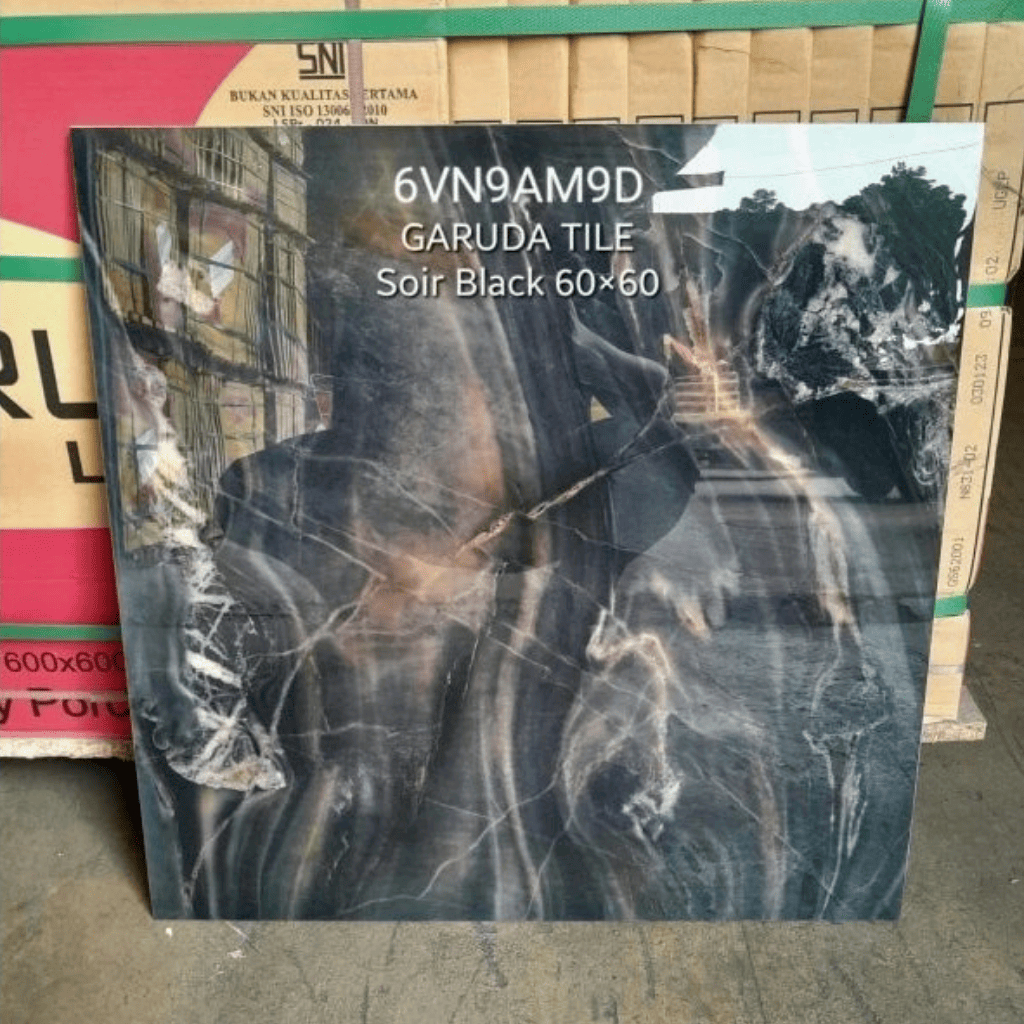Garuda Tile Soir Black 60x60 Granit Glossy