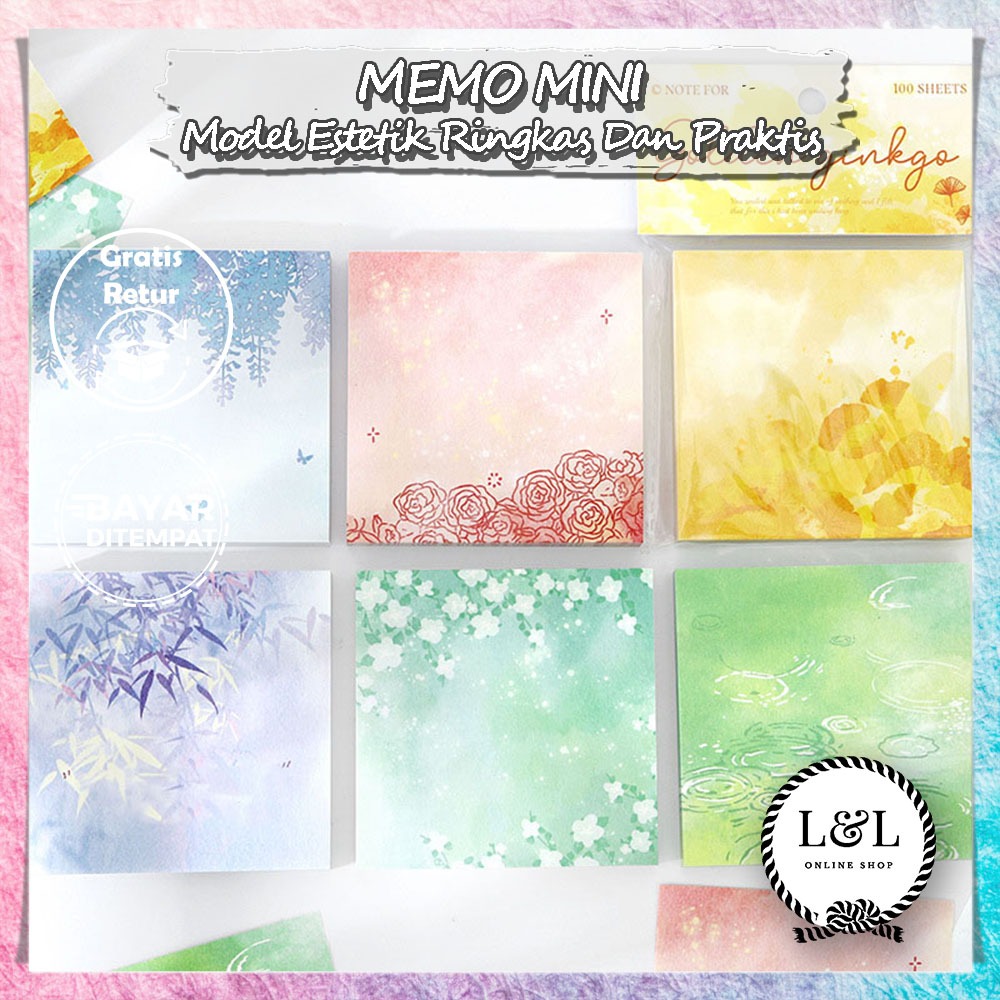 

Memo Mini Aesthetic Floral Series Memo Mini Simple Dan Serbaguna Memo Mini Cocok untuk Diary Planner Dan Kado
