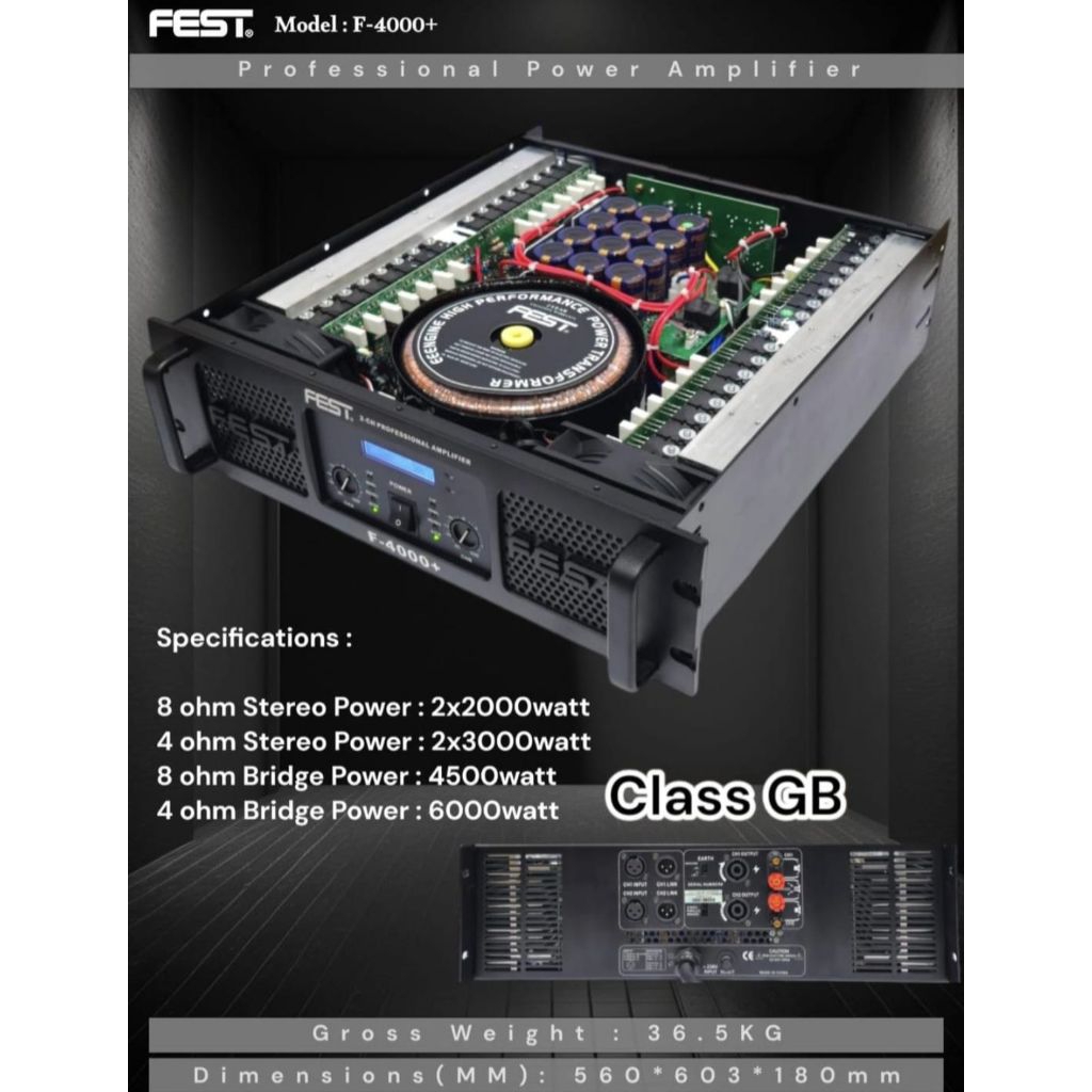 POWER AMPLIFIER PROFESSIONAL FEST MODEL F-4000+