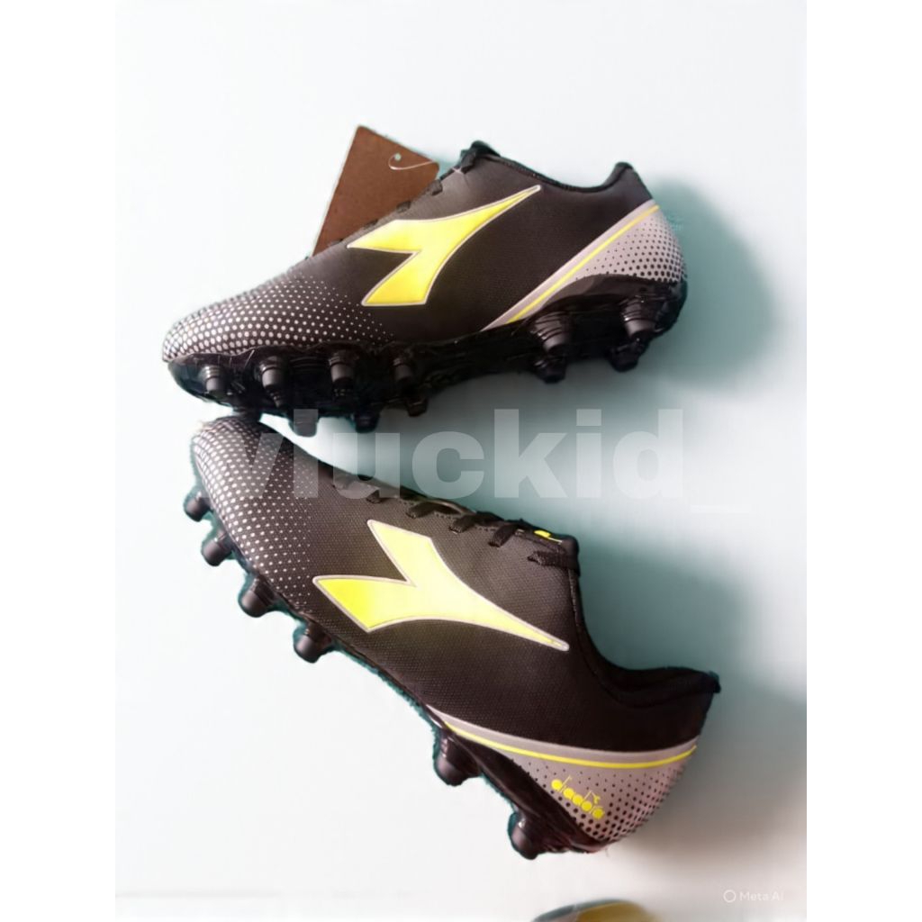 Sepatu Bola Diadora Pichichi 7 Mg14 Soccer Shoes Black Original // Sepatu Bola Black Original