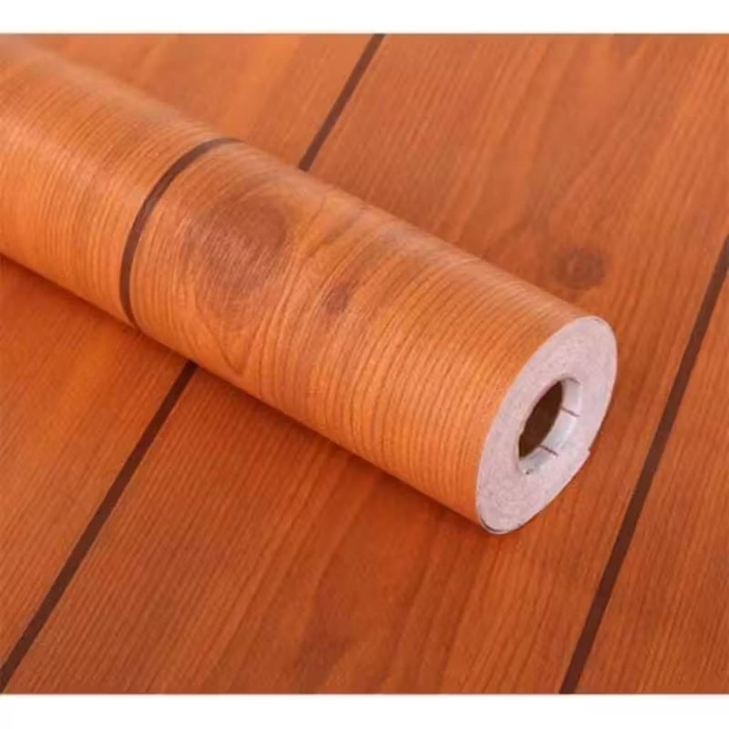 Wallpaper stiker motif serat kayu ukuran per meter