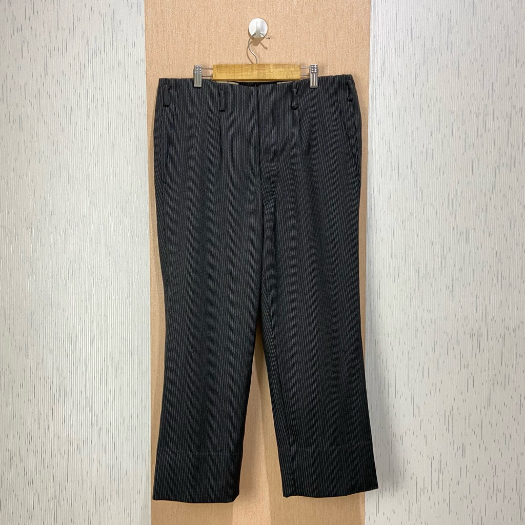 90s Heavyweight Wool Pleated Japan Tailored Trousers / Celana Vintage Pria / Size 34