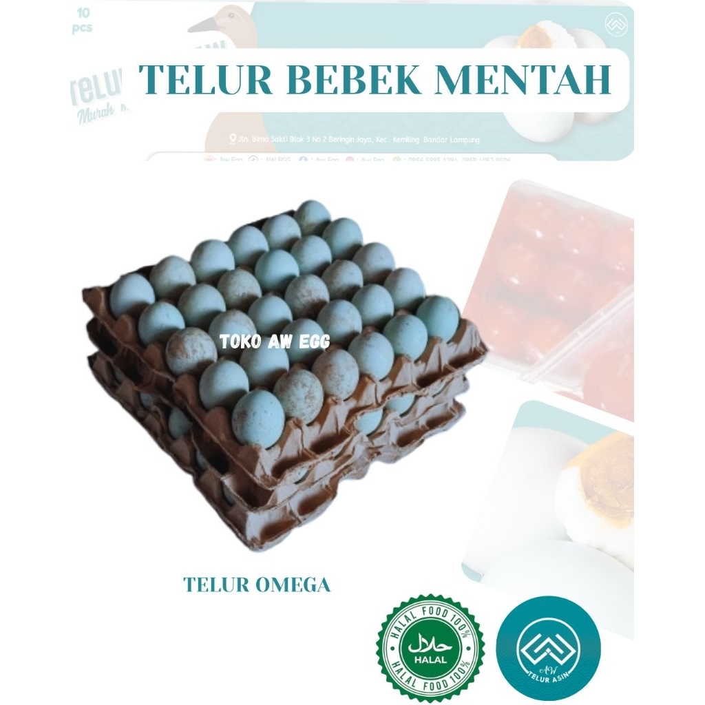 

TELUR BEBEK MENTAH OMEGA 3 FRESH (UKURAN KECIL)