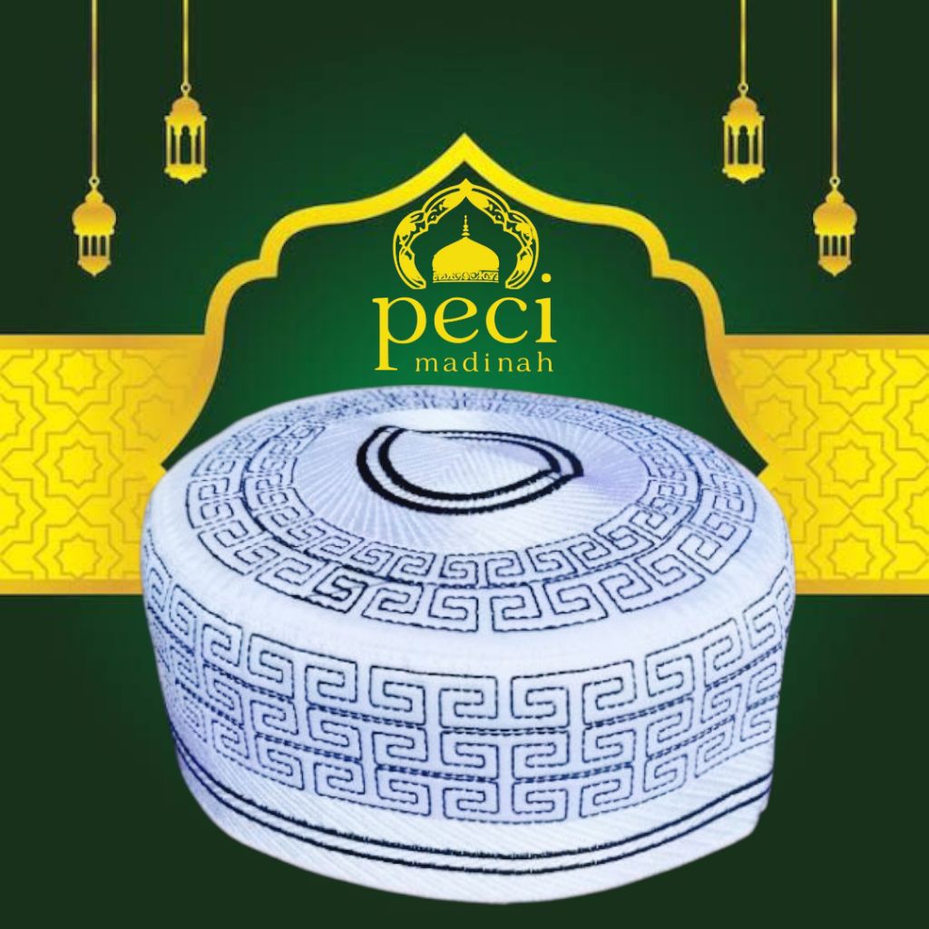 Peci Madinah Bugis Motif A7 Original/Kopiah Madinah Bugis Original/Songkong Madinah Bugis Asli