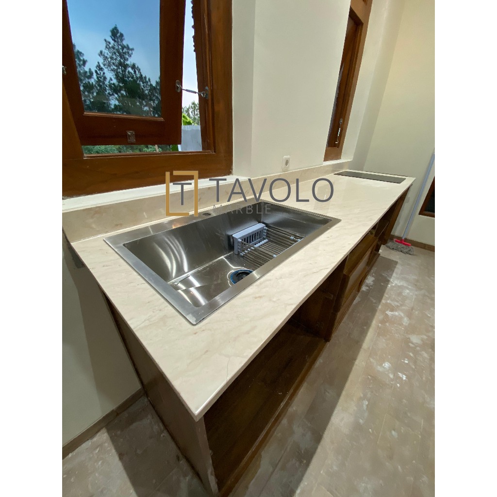 Island Table Marble | Ujung Pandang Marble | Meja Marmer | Marmer Lokal