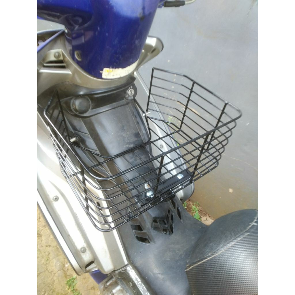 keranjang motor zupiter mx old , keranjang tengah zupiter mx ol , keranjang besi , bagasi motor