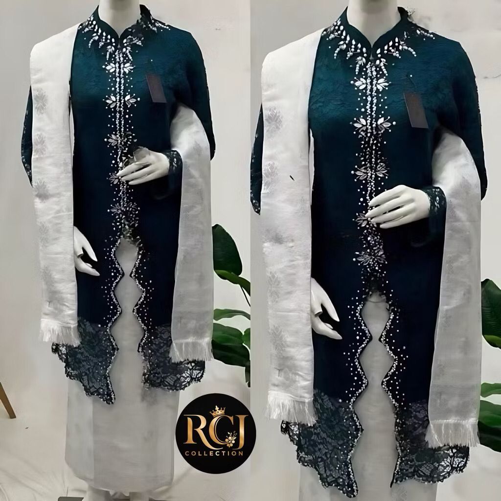 Set Kebaya Brokat Payet yuda | Kebaya Modern | Kebaya Ibu Besan | Kebaya Kondangan