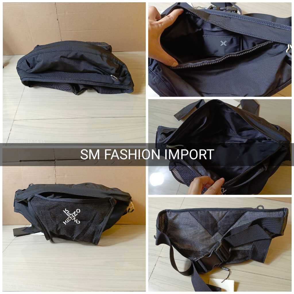 tas waistbag kz55 bumbag cowok large logo cross x fashion impor