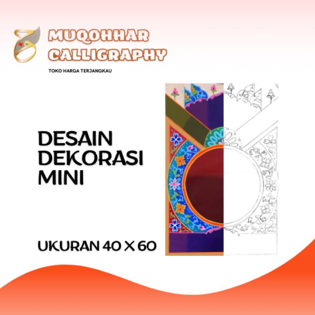 Mal Kaligrafi Dekorasi mini 40 x 60