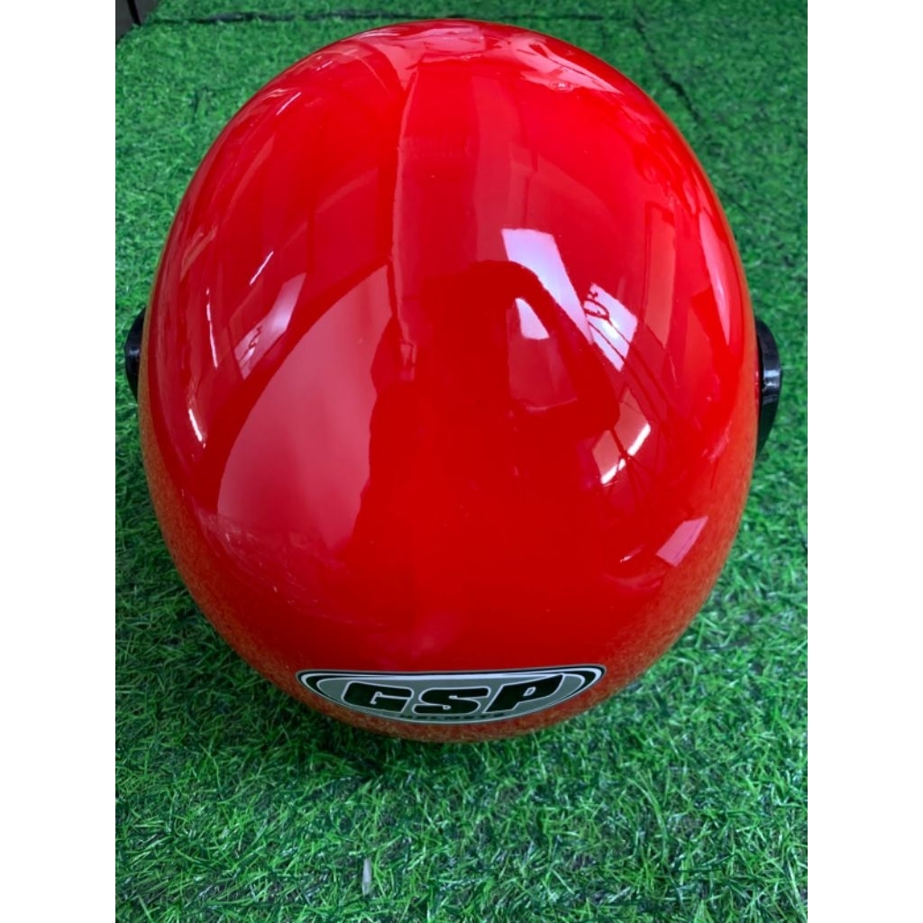 Helm GSP Half Face Retro Cencen HMR COP – SNI – Merah Solid Glossy
