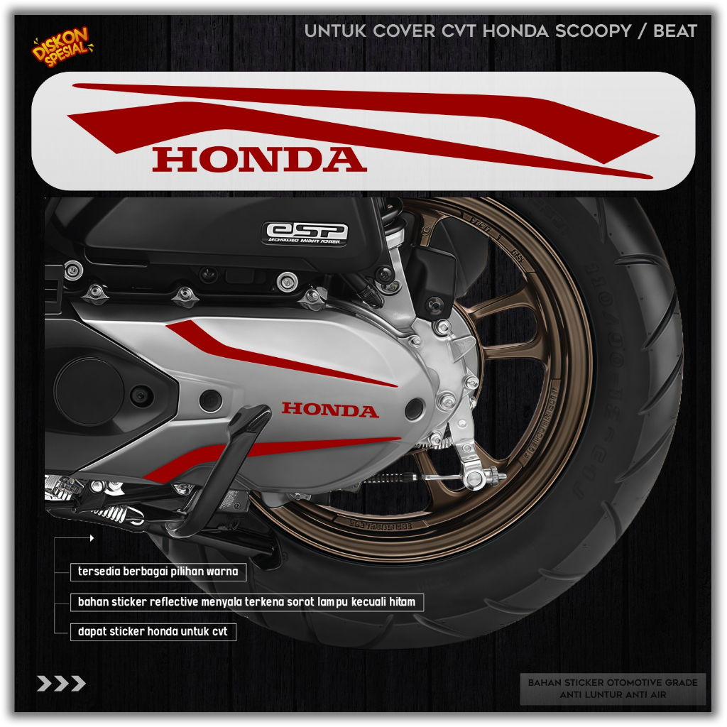 Stiker Alis Cvt Scoopy atau Honda Beat