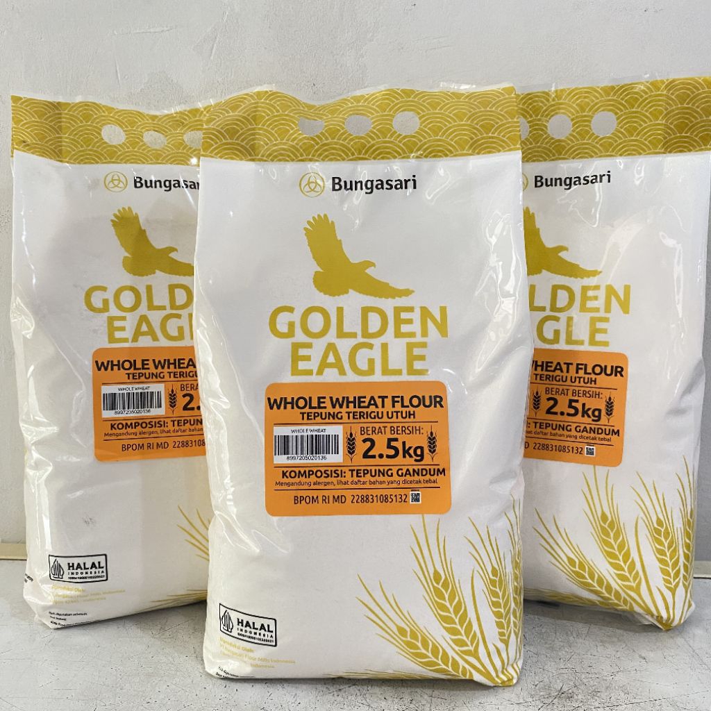 

Bungasari golden eagle whole wheat four 2.5 kg | tepung gandum bungasari