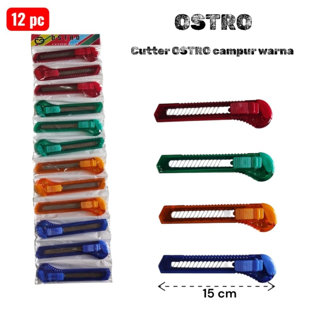 

12 Psc Pisau Cutter OSTRO Harga Grosir