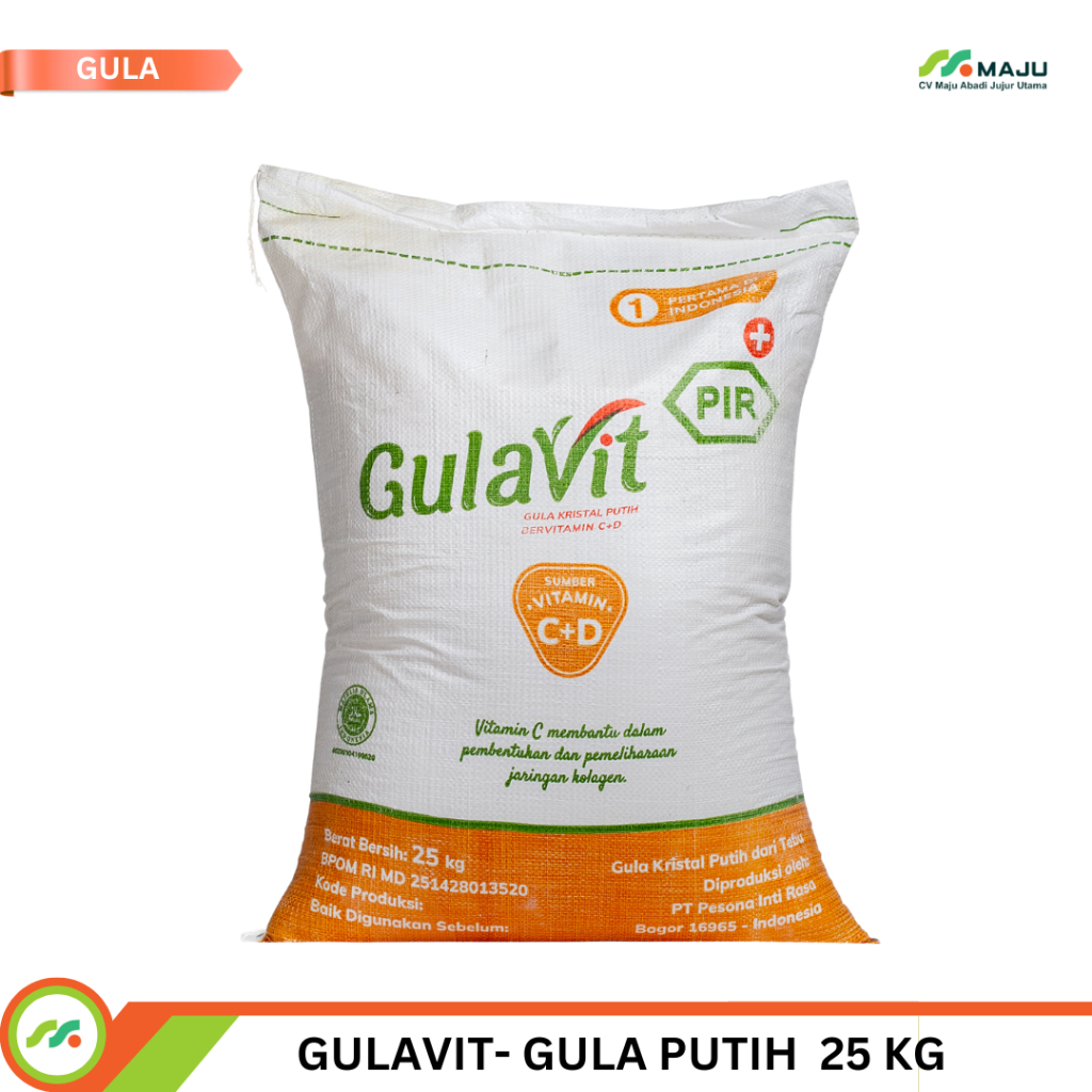 

GULAVIT 25KG (CARGO) GULA PASIR PUTIH