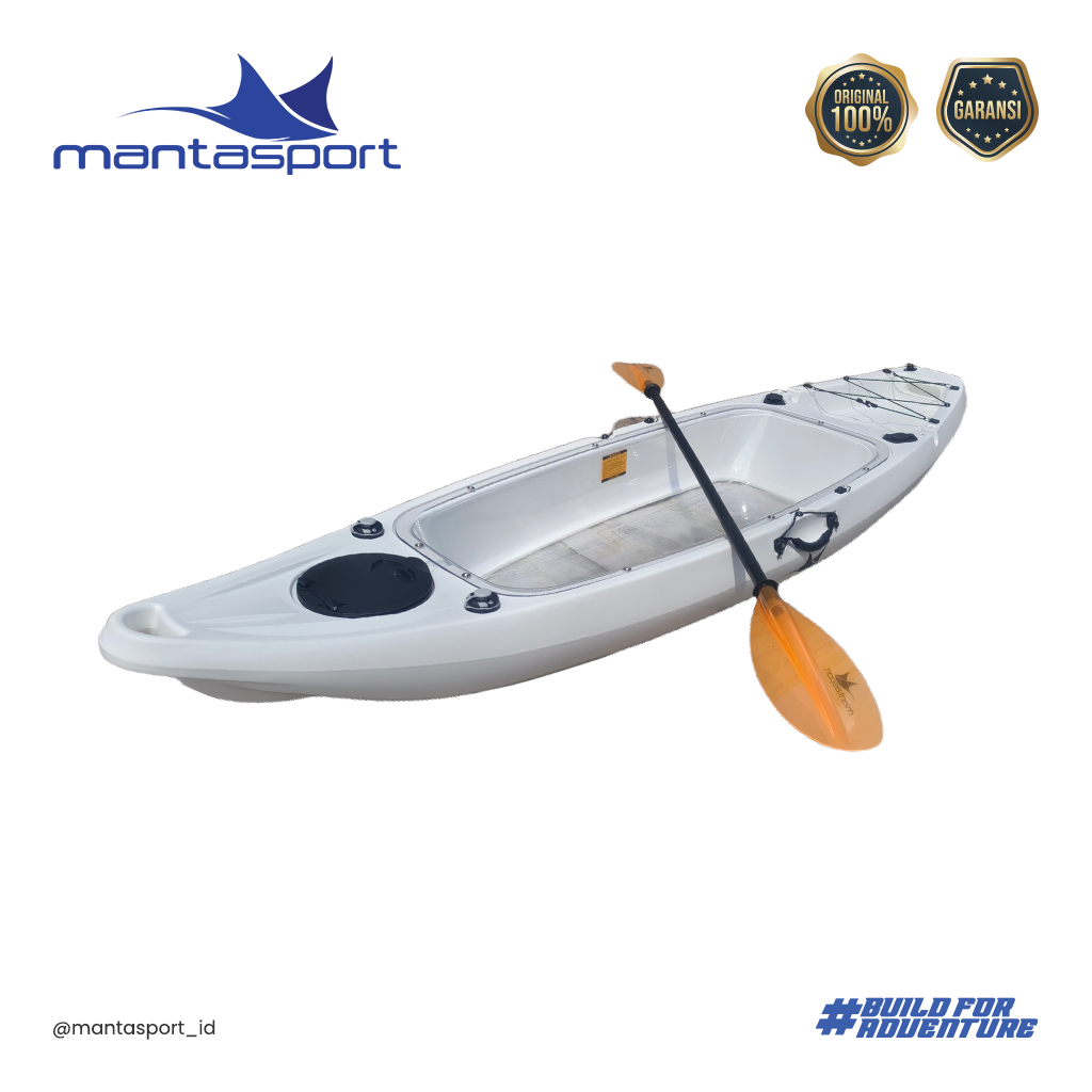 Mantasport Kayak Beluga Kayak Canoe Semi Transparan Kapasitas 1 Orang Free 1 Dayung