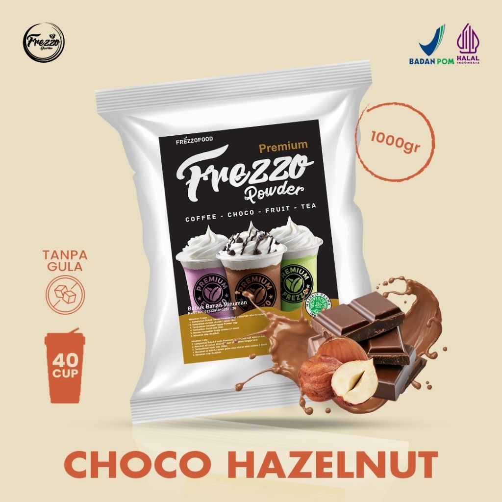 

Bubuk Minuman Rasa Choco Hazelnut Premium Frezzo 1kg/ Minuman Murah dan Enak Frezzo Premium