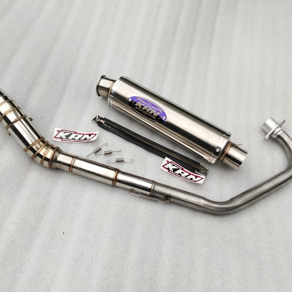 Knalpot Original KRN Racing motor sport suara bass adem pnp Vixion R15 Cbr150 Gsx150 Verza Satria Fu
