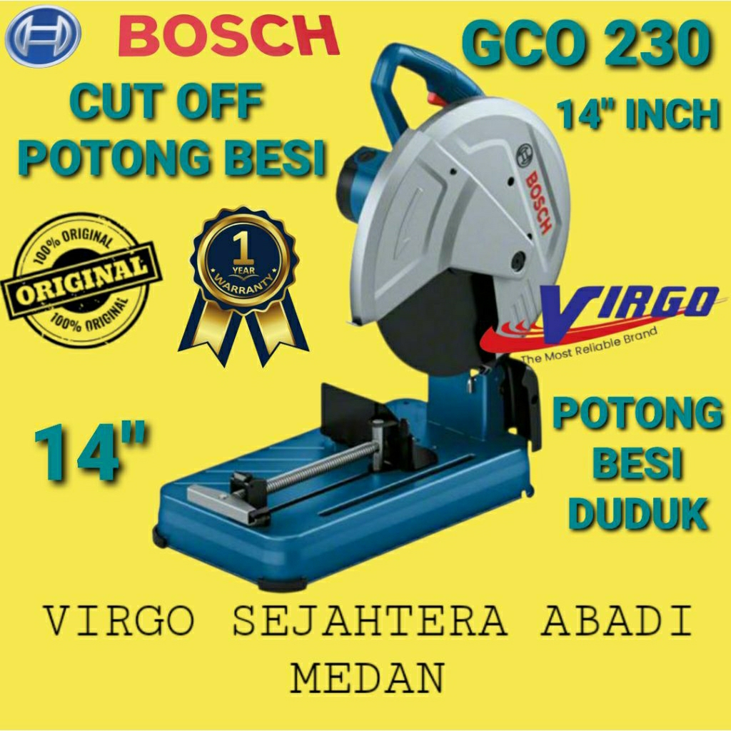 GCO230 MESIN METAL CUT OFF 14" GERINDA DUDUK POTONG BESI LISTRIK 2300W 14 " INCHI BOSCH GCO 230
