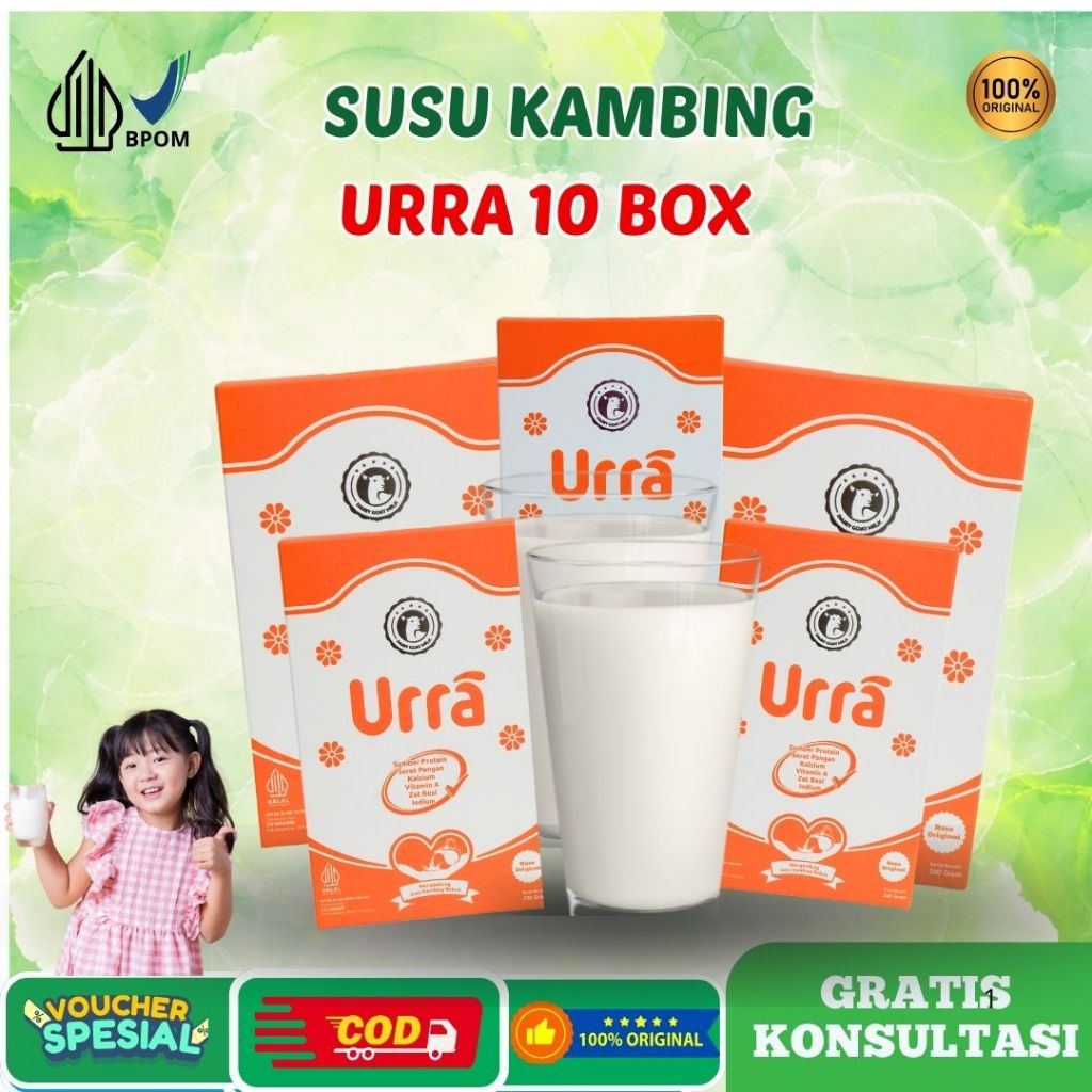 

URRA SUSU KAMBING SANEEN - Dapat Membantu Menambah Berat Badan & Tinggi Badan Anak - 10 BOX
