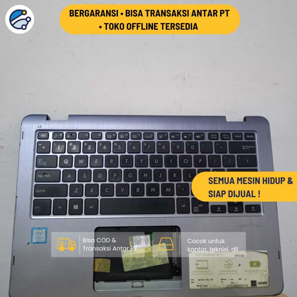 Casing Atas Laptop Dengan Engsel / Top Cover Laptop / Frame LCD Laptop / Casing Depan Layar Laptop /