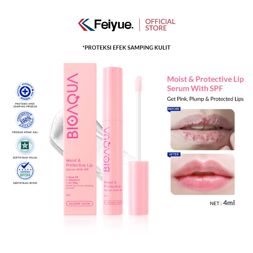 Feiyue Bioaqua Moisturizing Lip Serum Glossin' Glow Essence Lip Balm Moisturizing Moist lip care men