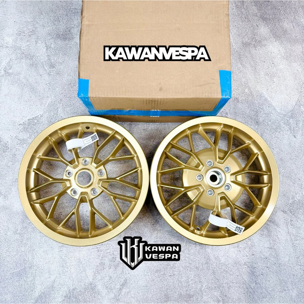 Velg Original Vespa Y spoke Gold Untuk Vespa Sprint Primavera S LX