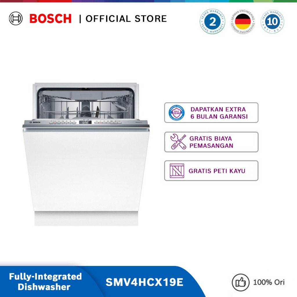 Bosch SMV4HCX48E Mesin Pencuci Piring Fully-Integrated
