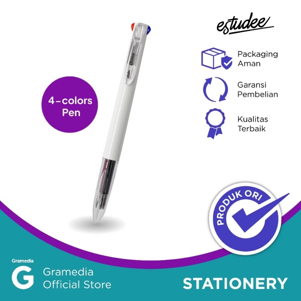 

Gramedia Karawaci - Gelpen Estudee Shima 4 in 1 Pen 0.5Mm