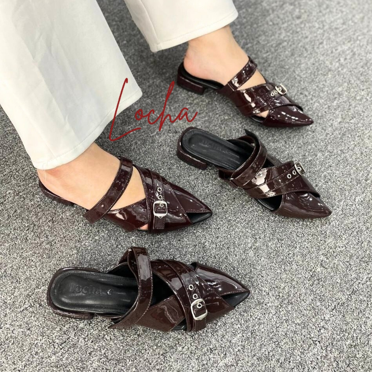 Locha Sandal Mules Bella hak 3 cm mules feminim