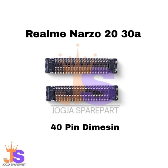 Soket Konektor Lcd Realme Narzo 20 30a Fpc 40 Pin Di Board Mesin