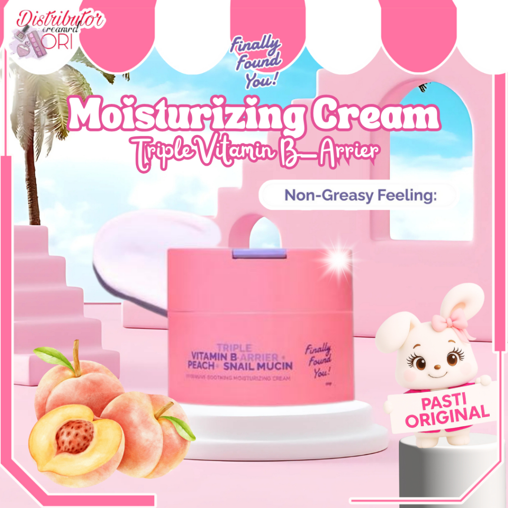 Finally Found You TRIPLE VITAMIN B-ARRIER + PEACH Intensive Soothing Moisturizing Cream 50gr | Distr