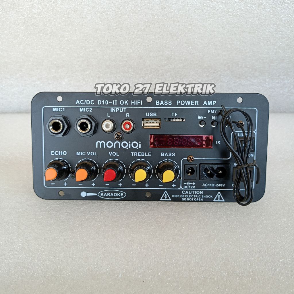 Amplifier Board Audio Bluetooth USB FM Subwoofer DIY Karaoke Monqiqi D10-II OK D10 D30 8-12 Inch
