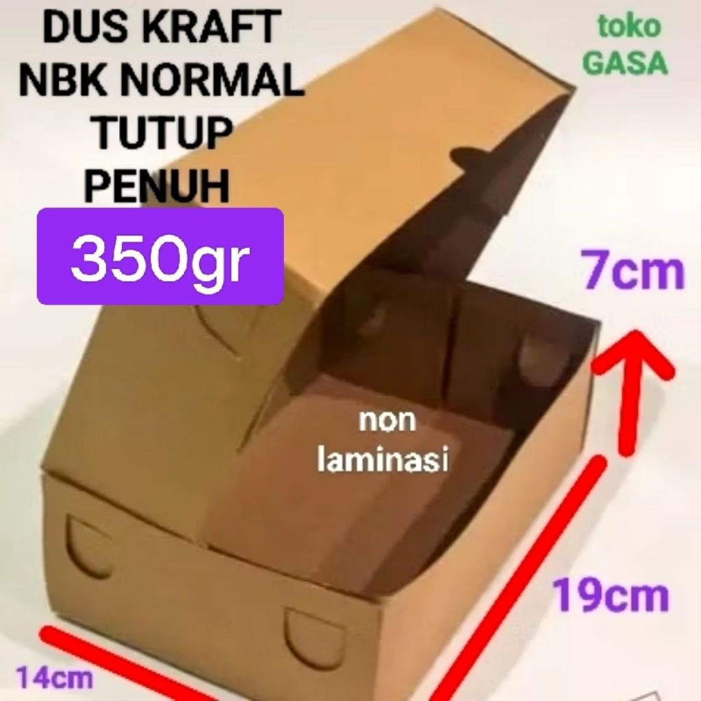 

kerdus coklat dos kraft NBK NORMAL TUTUP PENUH kue jajan roti ukuran 19cm x 14cm x 7cm coklat polos /DOS box kue isi 6 -7/ dus Kraft coklat NBK normal tutup penuh 350gr /Snack box isi 6-7/hampers box/souvernir box/kotak roti/ dus Kraft tebal 350gr