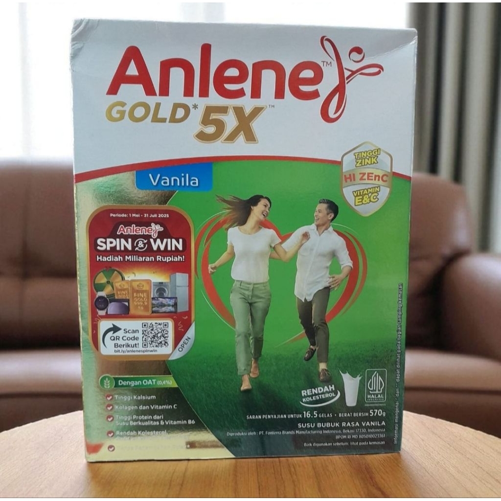 

Anlene gold 5x rasa vanila coklat dan original 600g-expired panjang