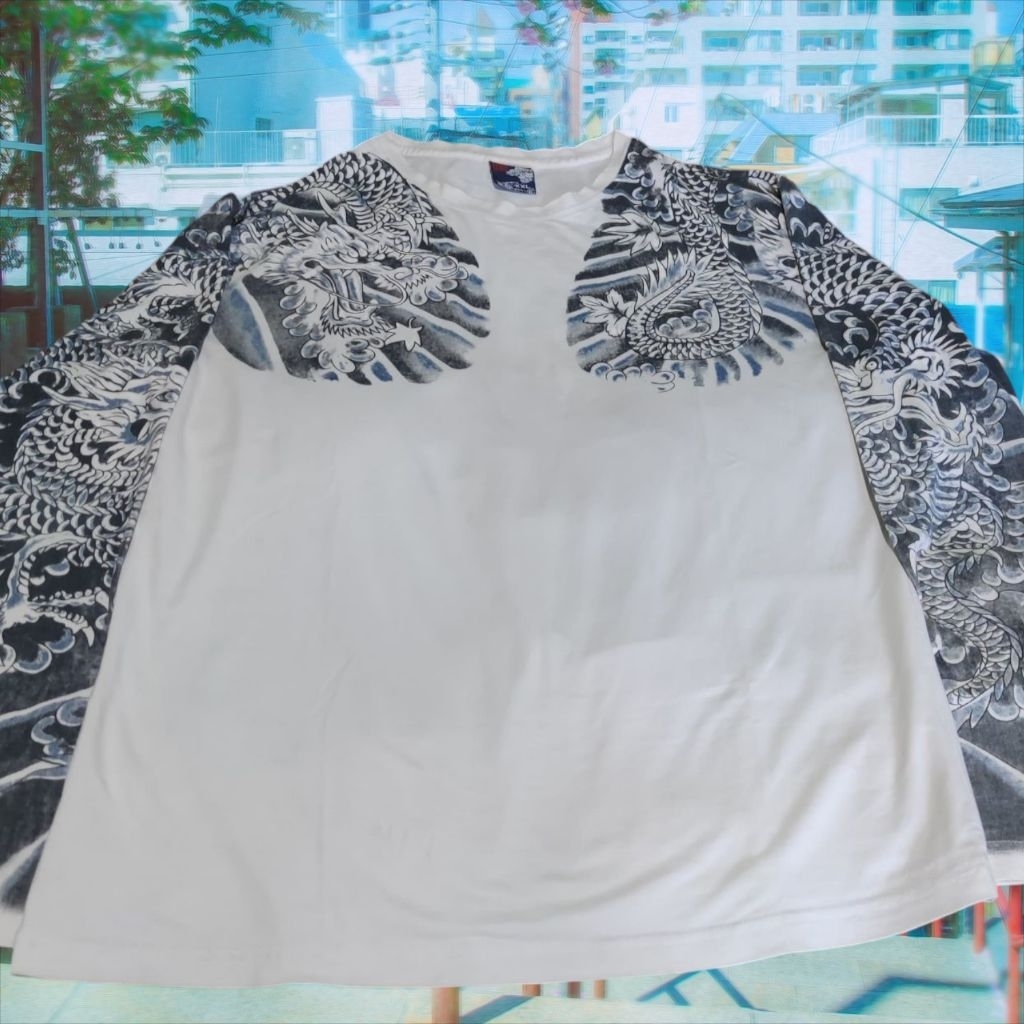BAJU SUKAJAN DRAGON ART YAKUZA TATTO LONGSLEEVE VERY RARE!!