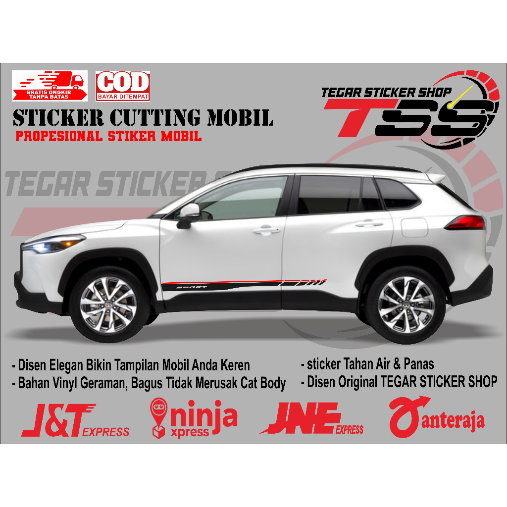 sticker mobil corolla cross sticker mobil toyota corolla cross stiker mobil corolla cross keren