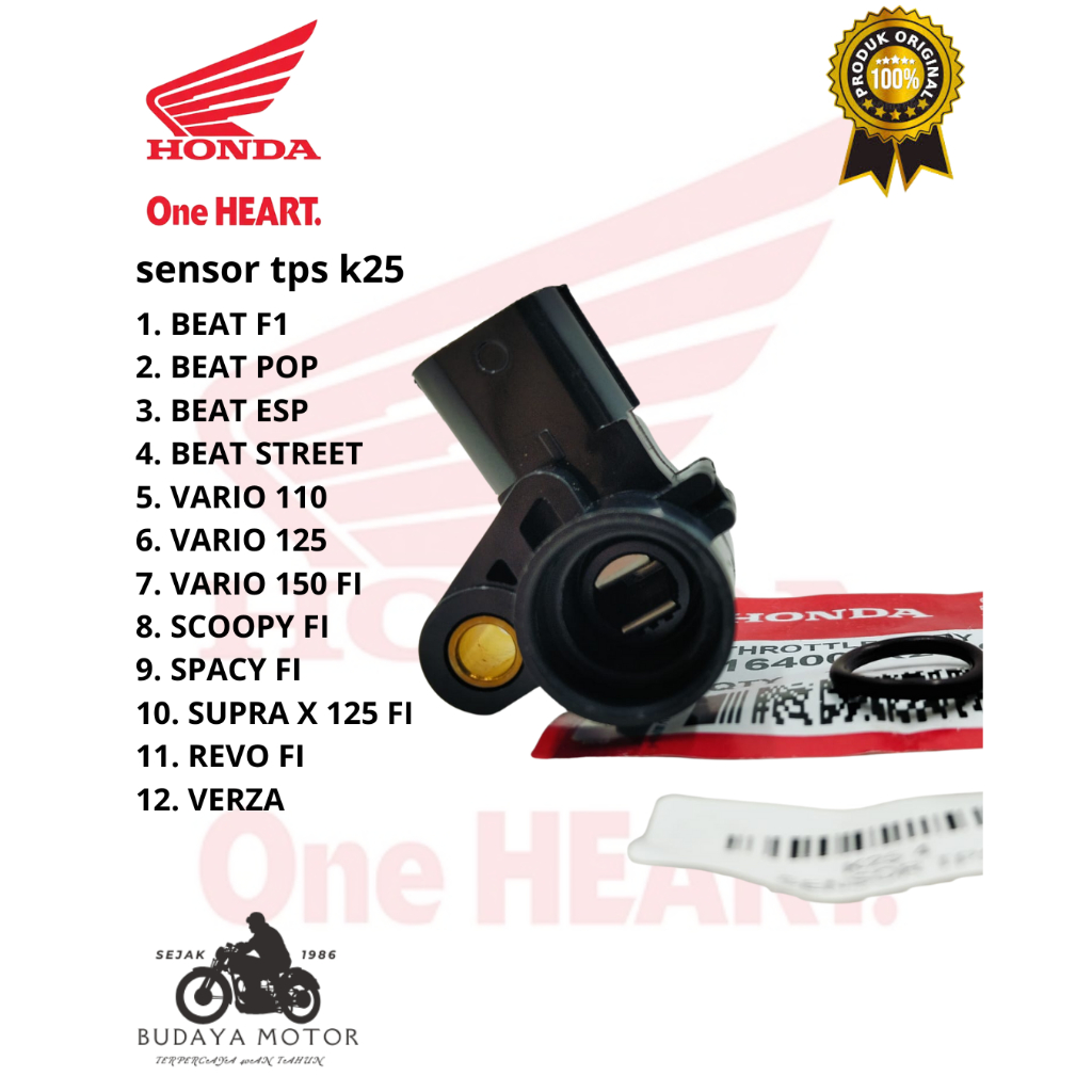 ORIGINAL AHM SENSOR TPS K25 Motor HONDA VARIO 125 , BEAT FI Injeksi , BEAT ESP Stater halus ,Beat St