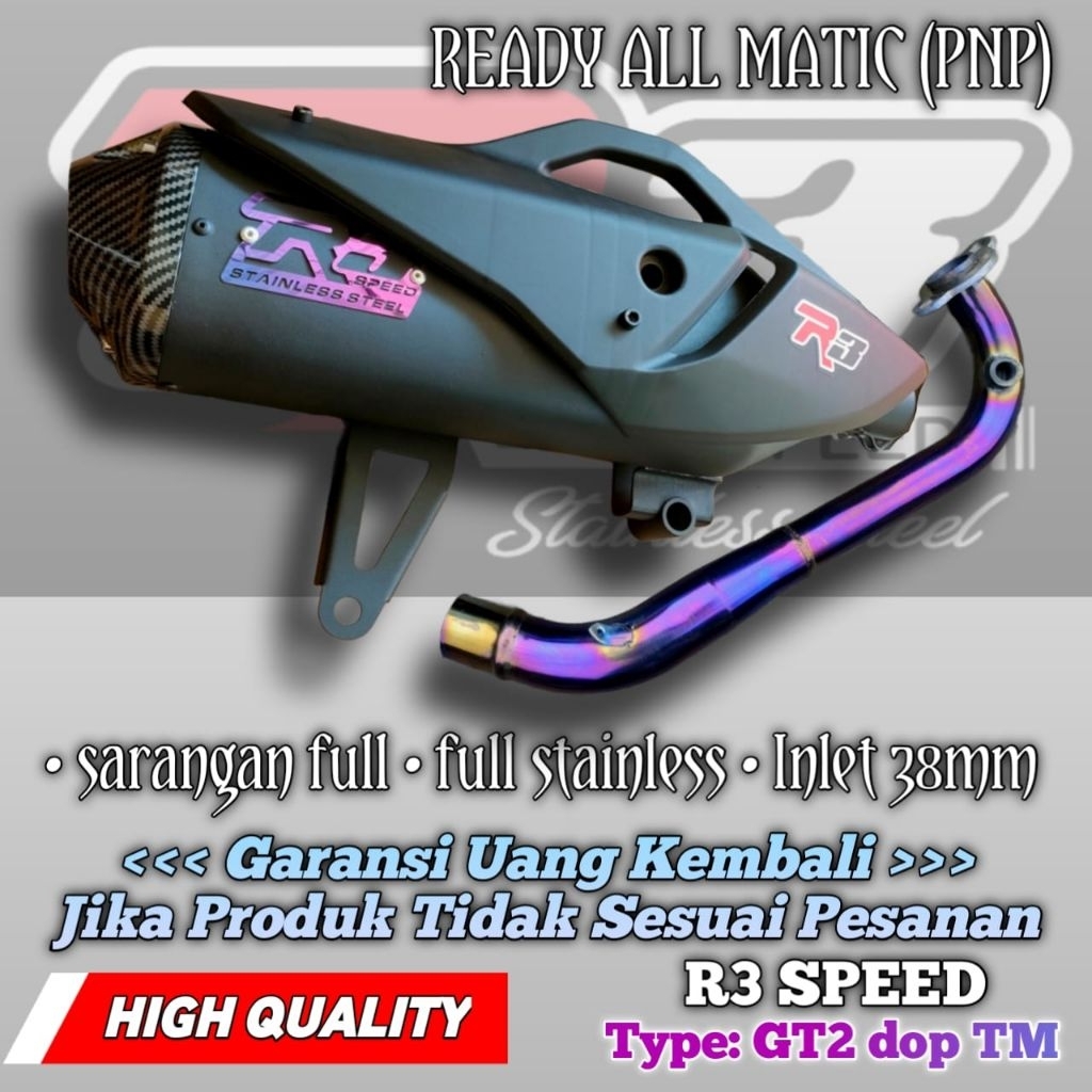 knalpot Honda Stylo 160 original R3 speed gt3 dop