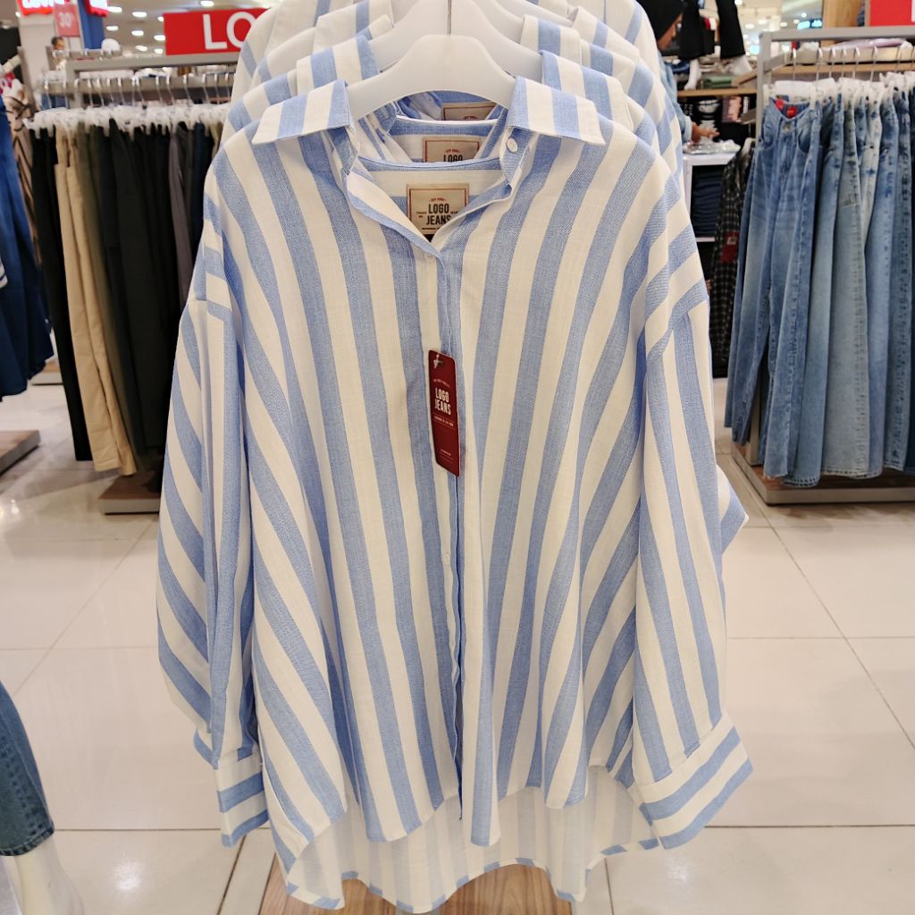 LOGO KEMEJA WANITA - BAJU KEMEJA CASUAL - ORIGINAL
