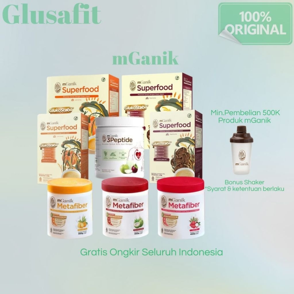 

Mganik Metafiber M Ganik Meta Fiber 450 gram 450gr Diabetes Mitafiber Original