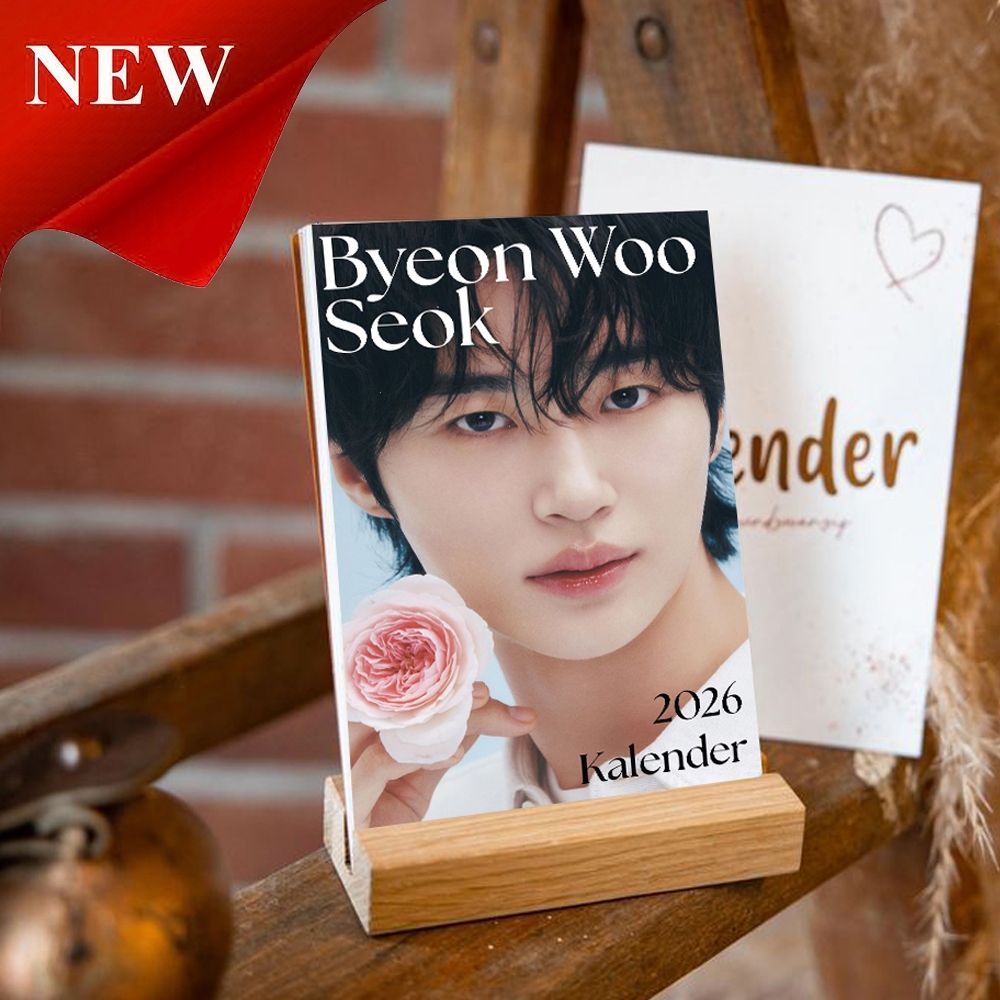 

A&M Kalender Meja Duduk Stand Kayu Byeon Woo Seok 2026