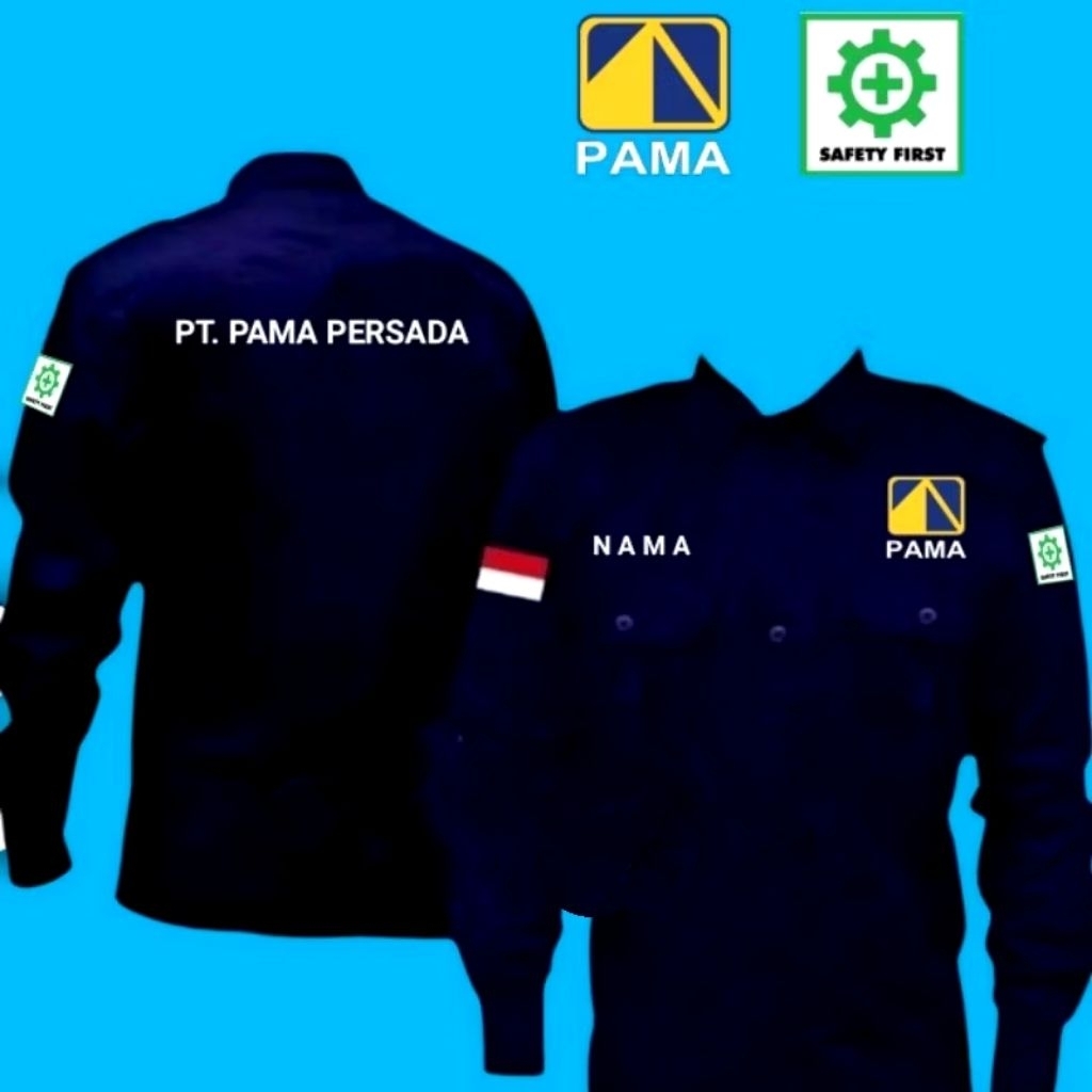 Kemeja Kerja PT PAMA PERSADA baju pt pama persada seragam pt pama persada full bordir