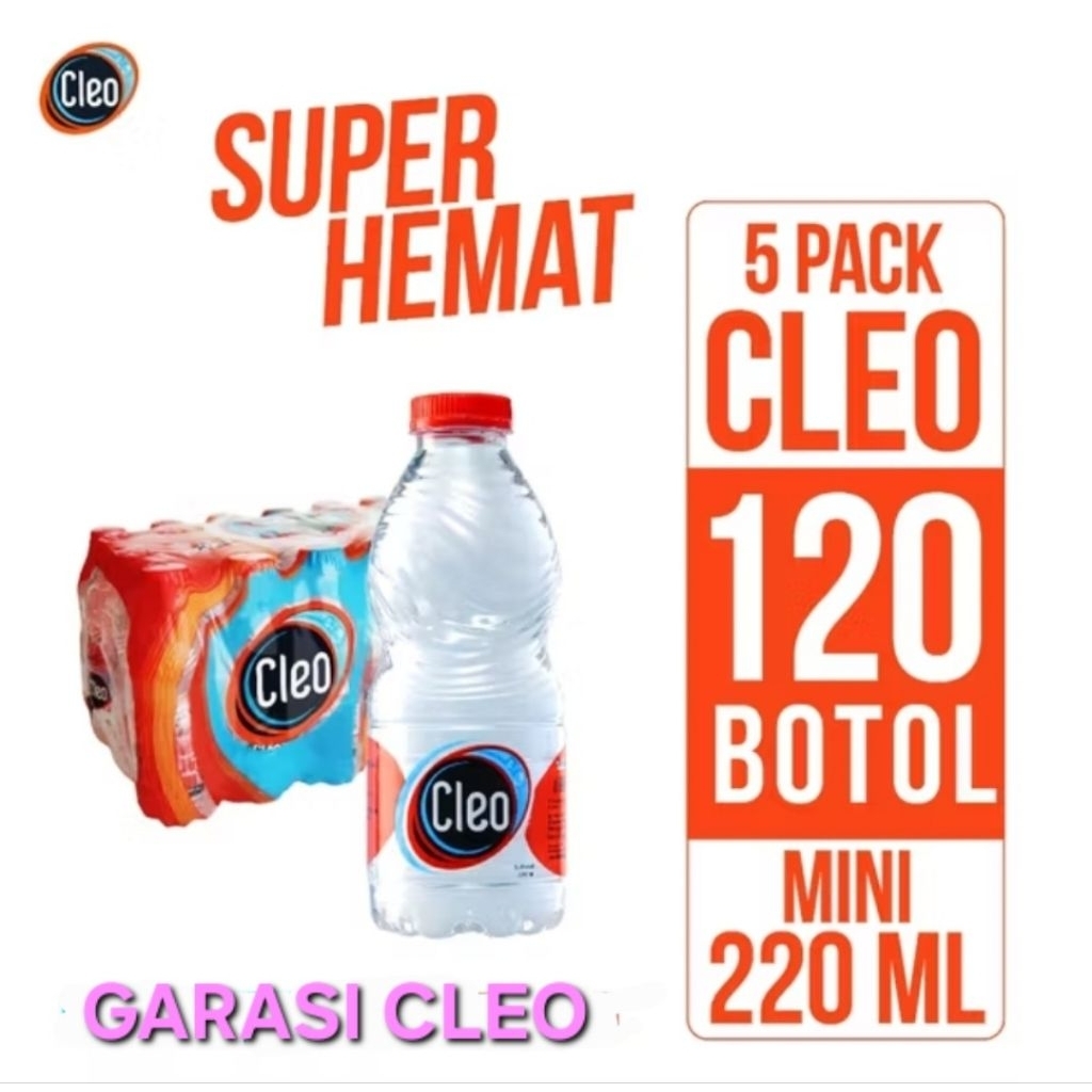 

Bundling hemat cleo botol mini 220ml 5 pack