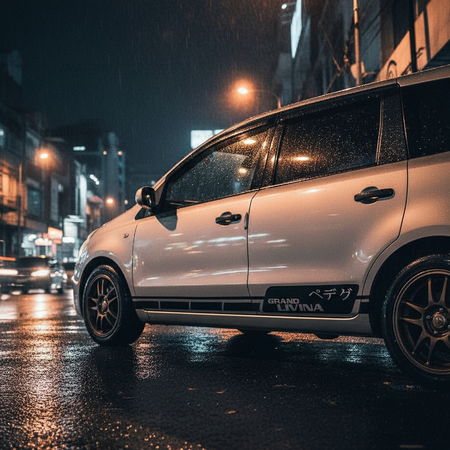 Sticker mobil grand livina pedege sticker cutting mobil nisan