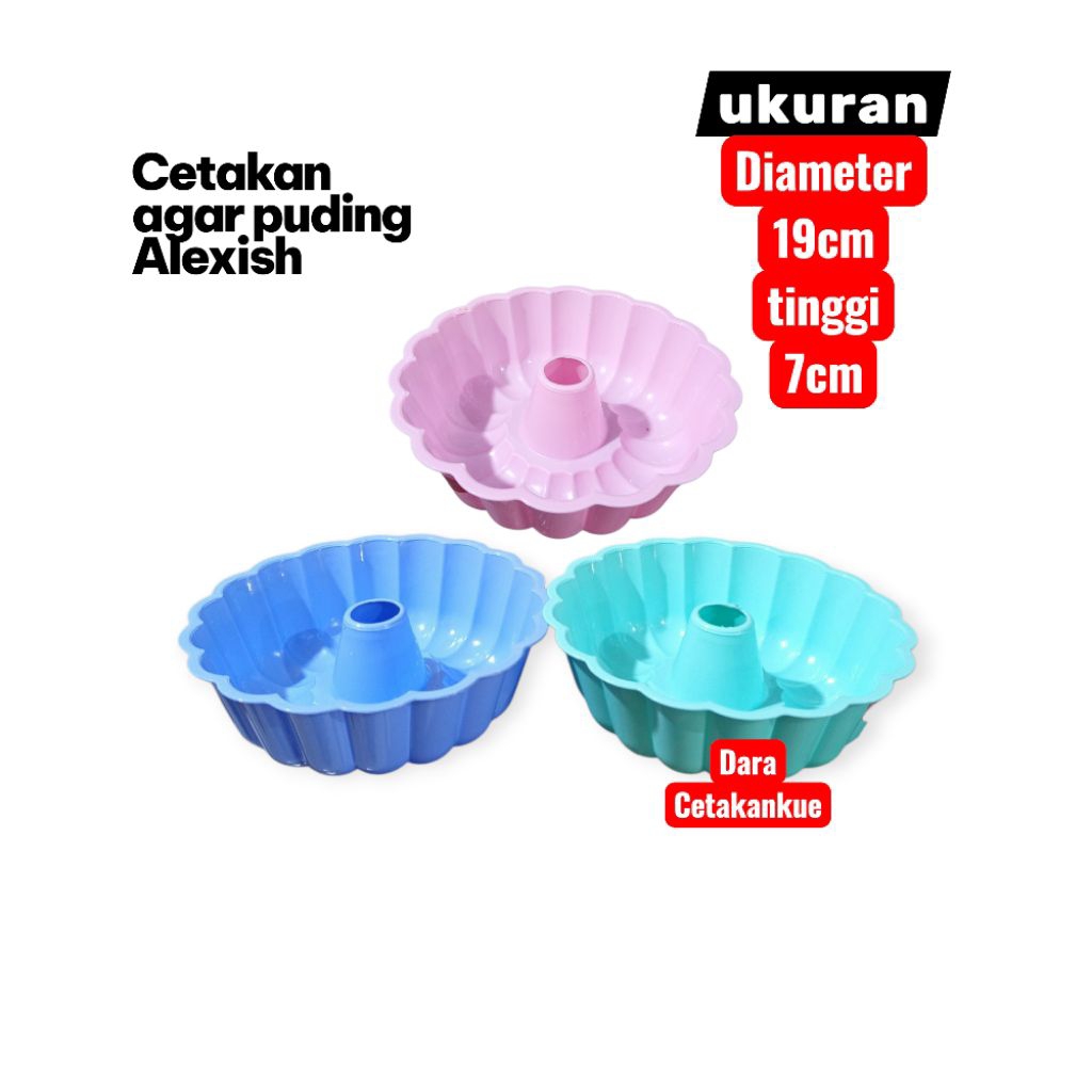 Cetakan puding bulat plastik loyang Agar Alexish 24cm