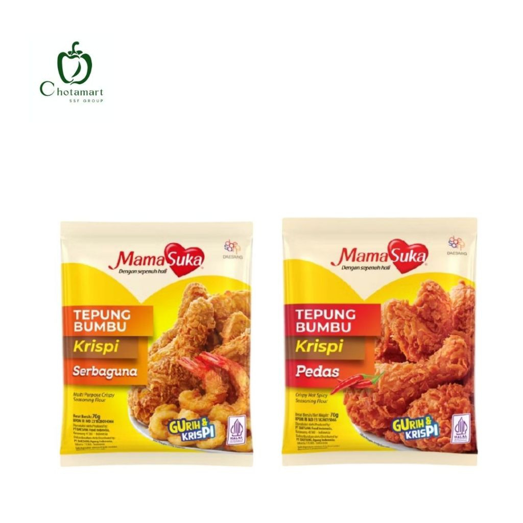 

MAMA SUKA Tepung Bumbu KRISPI SERBAGUNA KRISPI PEDAS 70G
