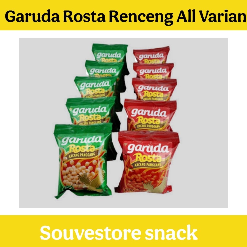 

Garuda Rosta bawang dan Pedas renceng isi 10
