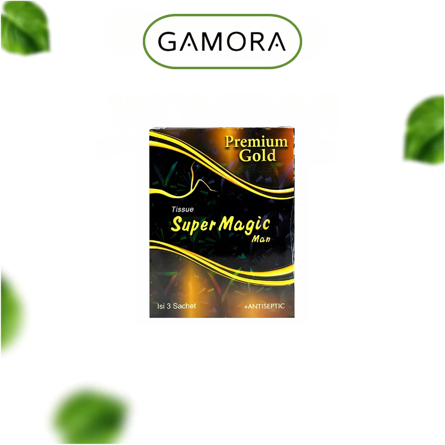 GAMORA Tisu Magic Man Premium Gold - 3 Sachets - Tissue Super Magic Tahan Lama