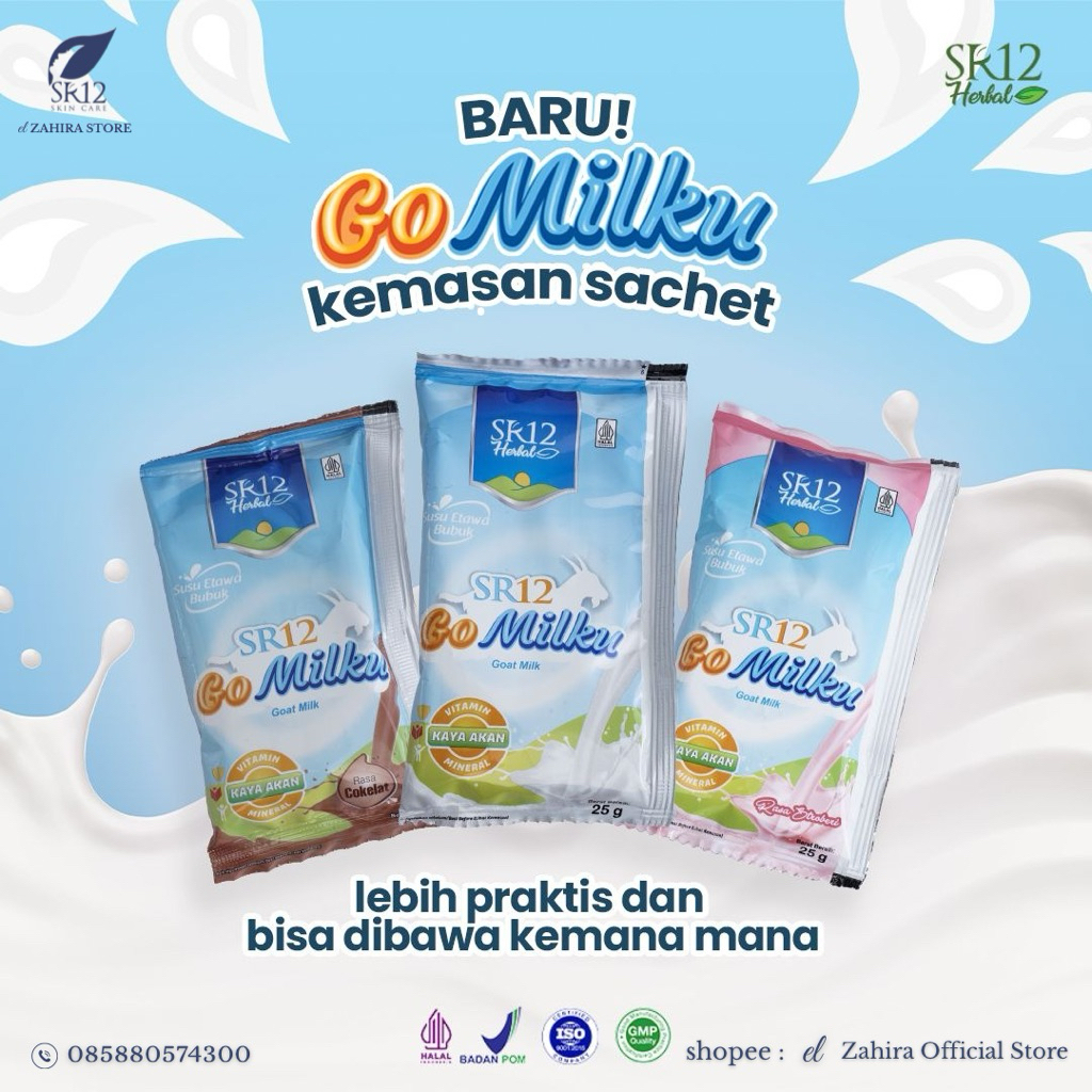 

Susu Kambing Ettawa Bubuk GoMilku SR12 Sachet (Ori, Strawberry, Choco, Gold)